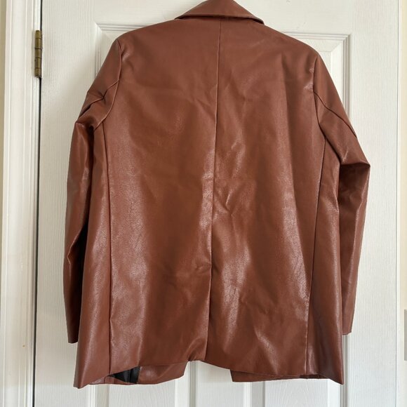 Princess Polly Faux Leather Blazer XS/S - Picture 3 of 4